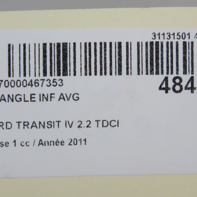 Triangle inf avg occasion FORD TRANSIT IV Phase 1 09-2006->... 2.2 TDCI 110ch 1553251 4