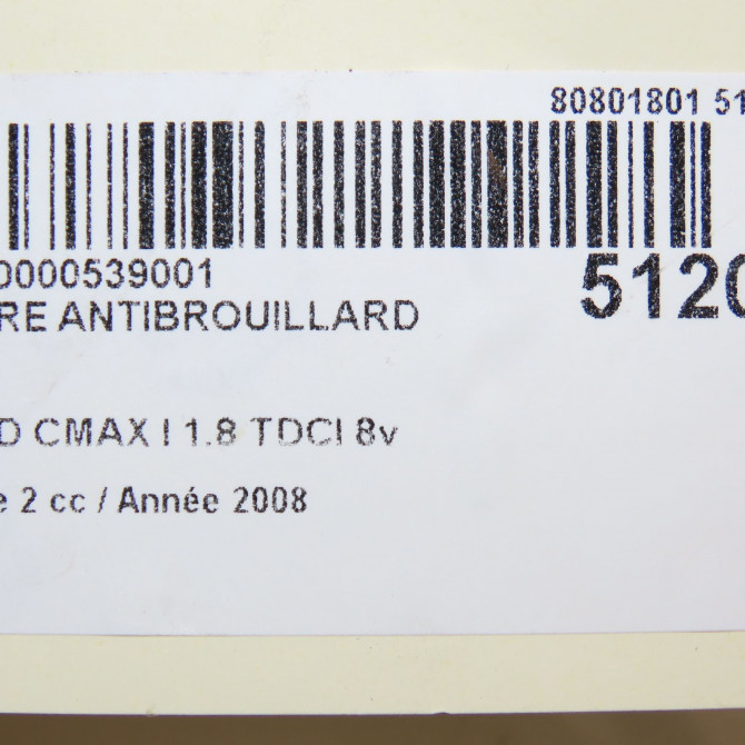 Phare antibrouillard avant gauche occasion FORD CMAX I Phase 2 03-2007->09-2010 1.8 TDCI 8v 115ch 1471730 5