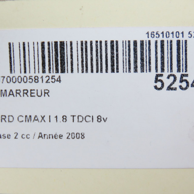Démarreur occasion FORD CMAX I Phase 2 03-2007->09-2010 1.8 TDCI 8v 115ch 1756794 7