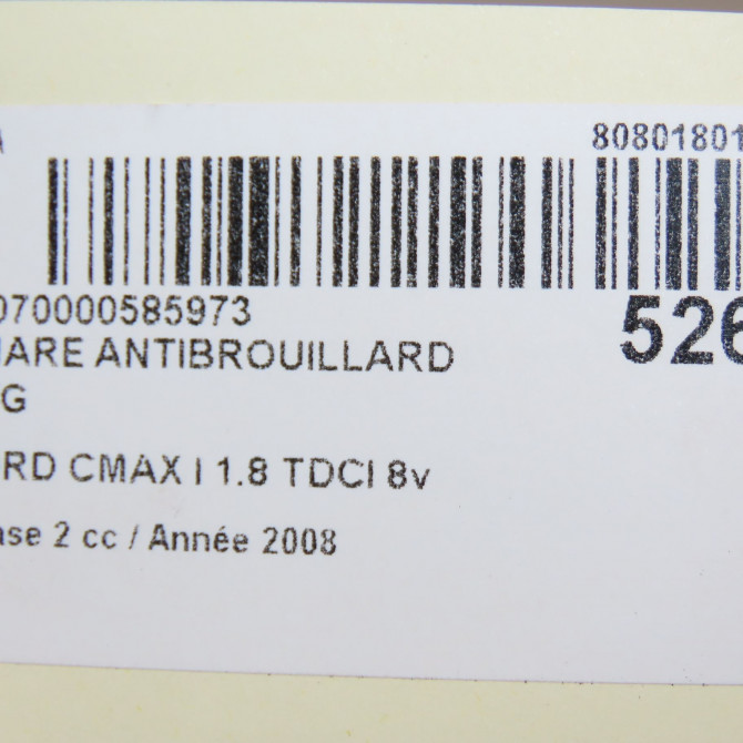 Phare antibrouillard avant gauche occasion FORD CMAX I Phase 2 03-2007->09-2010 1.8 TDCI 8v 115ch 1471730 5