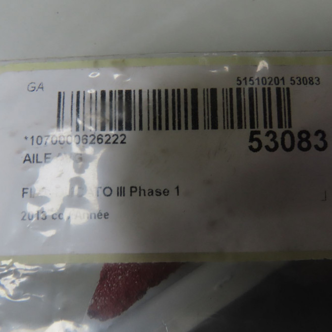 Aile avant gauche occasion FIAT DUCATO III Phase 1 06-2006->10-2014 1372154080 5