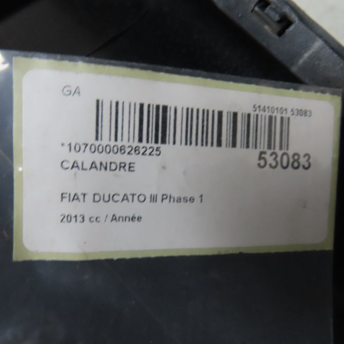 Calandre occasion FIAT DUCATO III Phase 1 06-2006->10-2014 735533549 6
