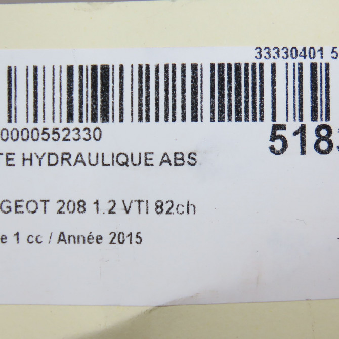 Unité hydraulique ABS occasion PEUGEOT 208 208 Phase 1 2012-03-01->2015-09-30 1.2 VTI 82ch 1616770680 7