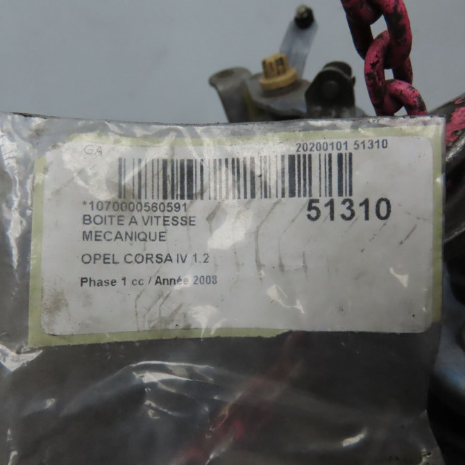 Boîte à vitesse mecanique occasion OPEL CORSA IV Phase 1 09-2006->12-2010 1.2 TWINPORT 80ch 24579784 6