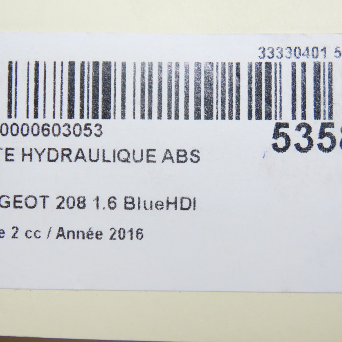 Unité hydraulique ABS occasion PEUGEOT 208 Phase 2 04-2015->... 1.6 BlueHDI 75ch 1616770680 6