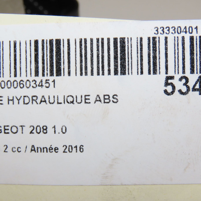 Unité hydraulique ABS occasion PEUGEOT 208 Phase 2 04-2015->... 1.0 PURETECH 68ch 1616770680 6