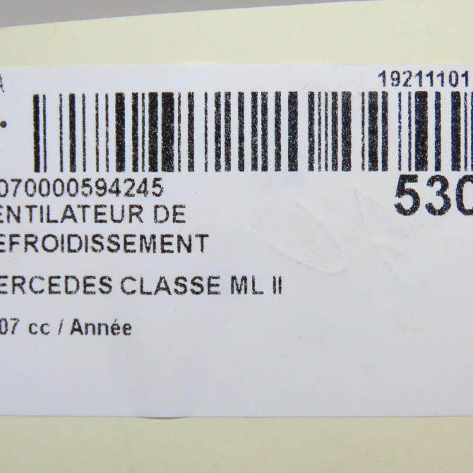Ventilateur de refroidissement occasion MERCEDES CLASSE ML II phase 1 03-2005->09-2008 164500059328 6