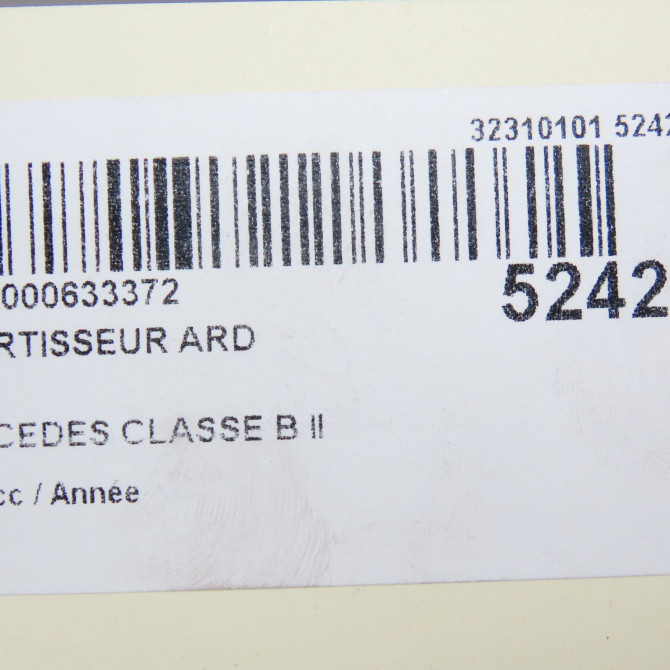 Amortisseur arrière droit occasion MERCEDES CLASSE B II Phase 1 09-2011->12-2014 2463202131 6