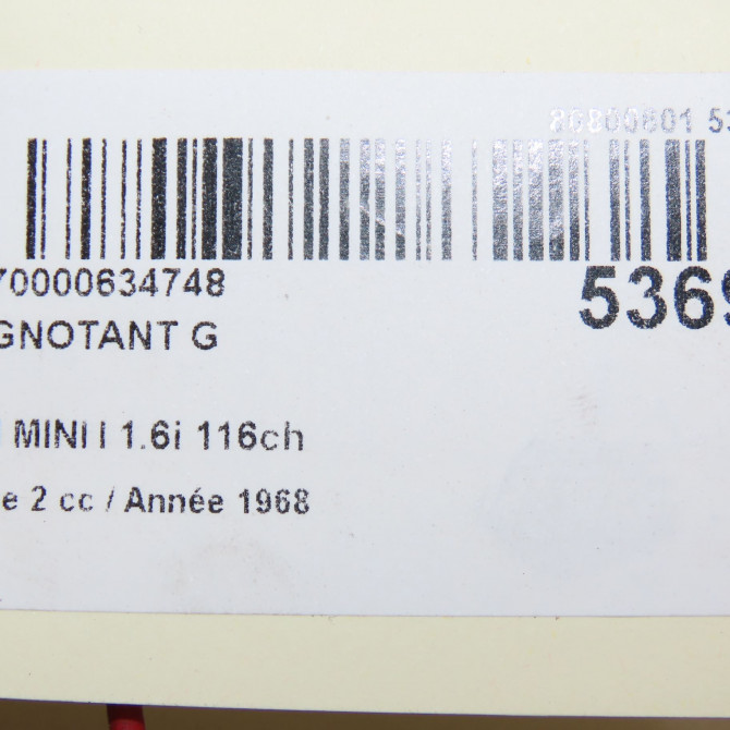 Clignotant gauche occasion MINI MINI I Phase 2 07-2004->09-2006 1.6i 116ch 5