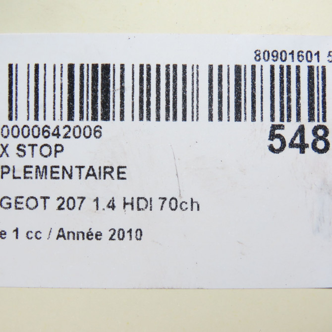 Feux stop supplementaire occasion PEUGEOT 207 Phase 1 04-2006->06-2013 1.4 HDI 70ch 6350Y2 5