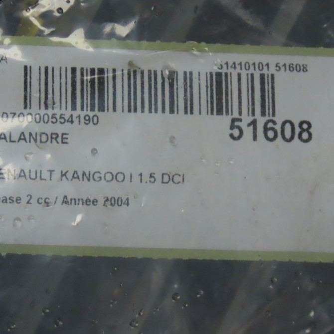 Calandre occasion RENAULT KANGOO I Phase 2 03-2003->06-2010 1.5 DCI 55ch 7701062876 4