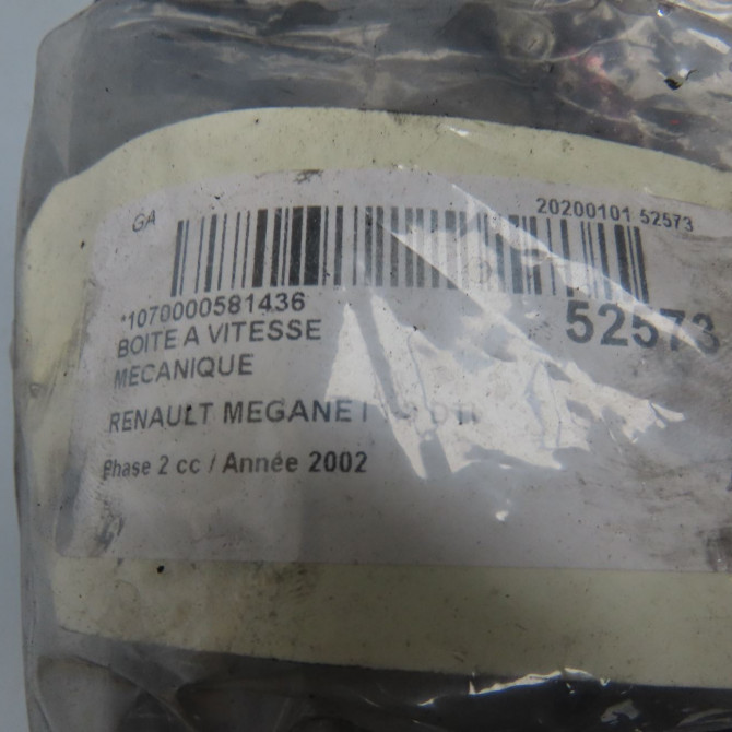 Boîte à vitesse mecanique occasion RENAULT MEGANE I Phase 2 03-1999->06-2003 1.9 DTI 7701714664 6