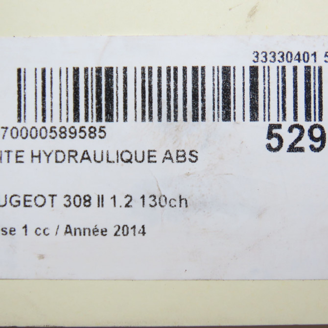 Unité hydraulique ABS occasion PEUGEOT 308 II 308 II Phase 1 2013-06-01->2017-08-31 1.2 130ch 1613126280 6