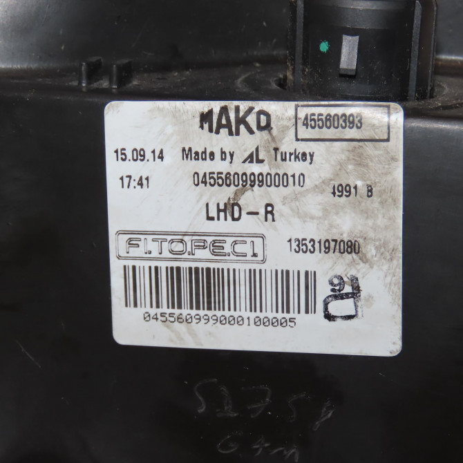 Phare droit occasion PEUGEOT BIPPER Phase 1 03-2008->... 1.3 HDI 75ch 1634151880 4