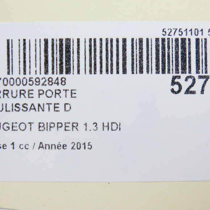 Serrure porte coulissante d occasion PEUGEOT BIPPER Phase 1 03-2008->... 1.3 HDI 75ch 1673802080 6