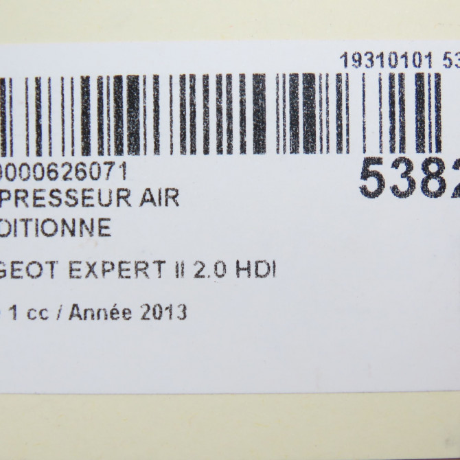 Compresseur air conditionne occasion PEUGEOT EXPERT II Phase 1 01-2007->... 2.0 HDI 128ch 648748 8