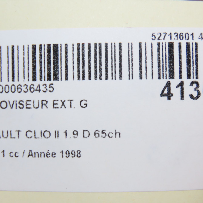 Retroviseur exterieur gauche occasion RENAULT CLIO II Phase 1 03-1998->06-2001 1.9 D 65ch 5