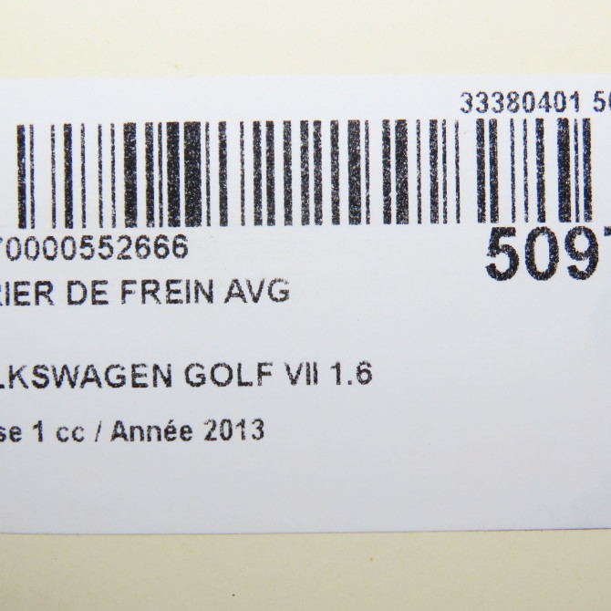 Etrier de frein avant gauche occasion VOLKSWAGEN GOLF VII GOLF VII Phase 1 2012-10-01->2017-06-30 1.6 TDI 105ch 8V0615123 6