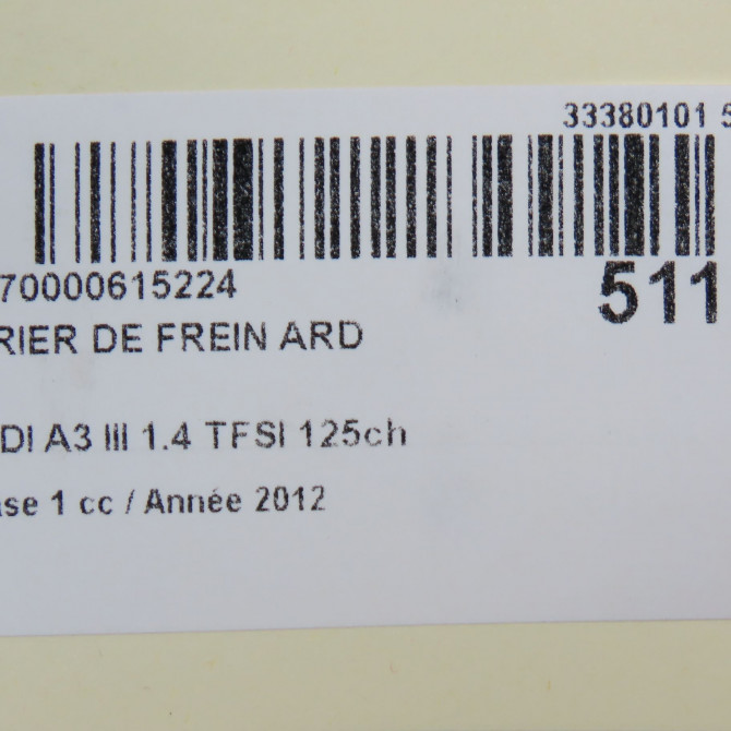 Etrier de frein arrière droit occasion  8V0615424D 6