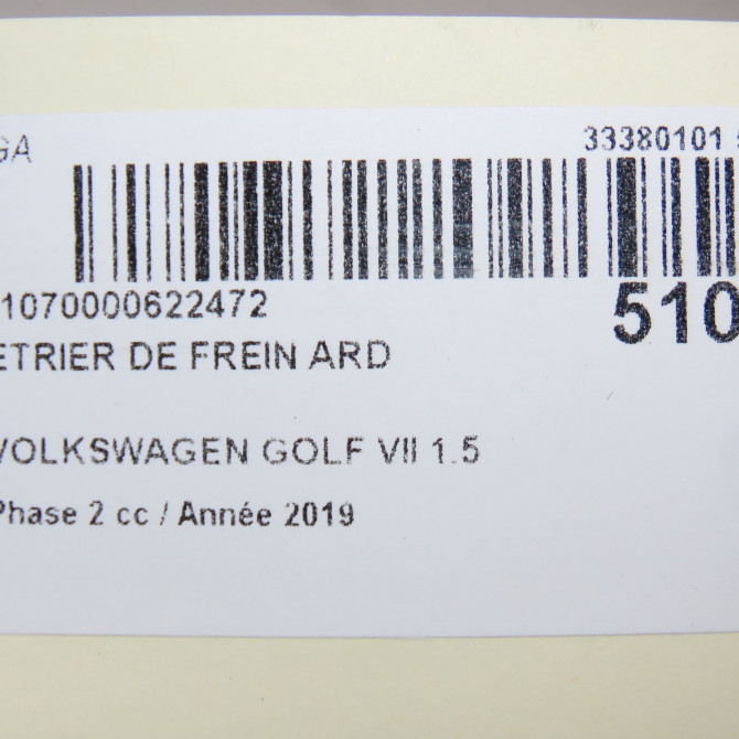 Etrier de frein arrière droit occasion  8V0615424D 8