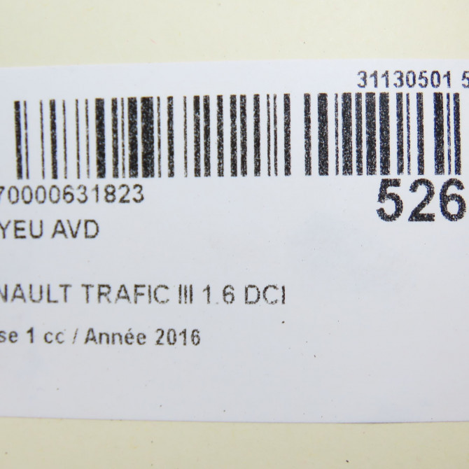 Moyeu avd occasion RENAULT TRAFIC III Phase 1 06-2014->... 1.6 DCI 145ch 402026199R 5