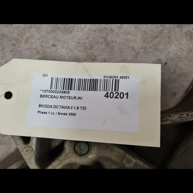 Berceau moteur avant occasion SKODA OCTAVIA II Phase 1 06-2004->10-2008 1.9 TDI 105ch 1K0199313AL 2