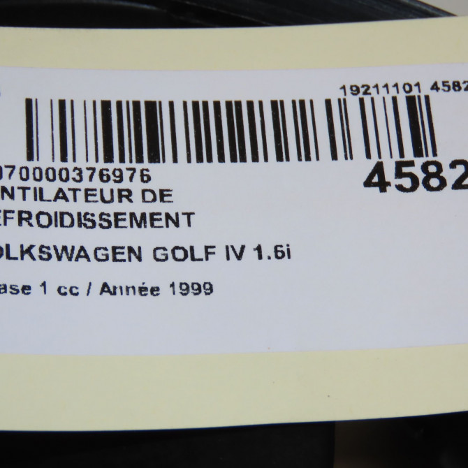 Ventilateur de refroidissement occasion VOLKSWAGEN GOLF IV GOLF IV Phase 1 1998-01-01->2005-06-30 1.6i 8v 100ch 6X0959455F 5