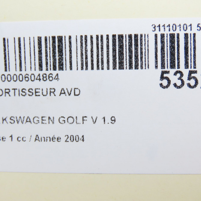 Amortisseur avant droit occasion VOLKSWAGEN GOLF V Phase 1 11-2003->10-2008 1.9 TDI 105ch 1K0413031BJ 7