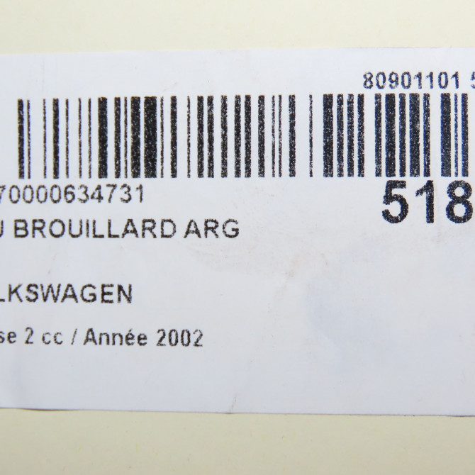 Feu brouillard arrière gauche occasion  7D0945729 4