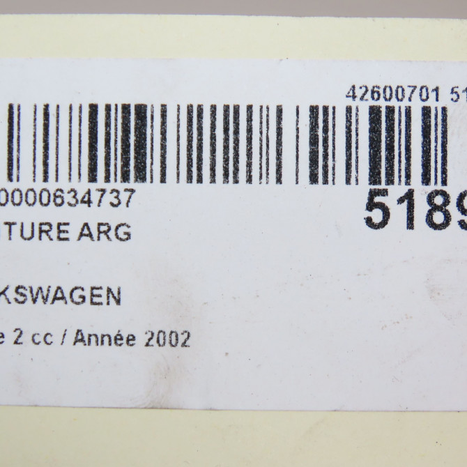 Ceinture arrière gauche occasion  7D0857805D01C 5