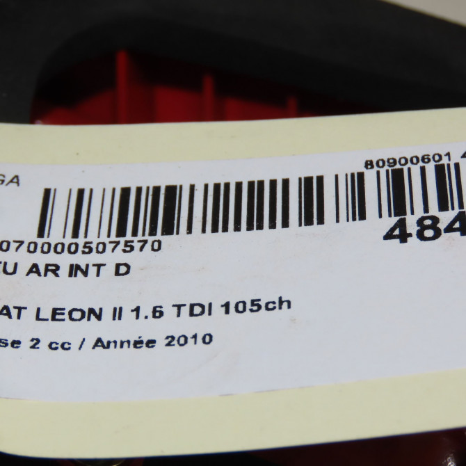 Feu arrière intérieur droit occasion SEAT LEON II Phase 2 05-2009->09-2012 1.6 TDI 105ch 1P0945108F 5