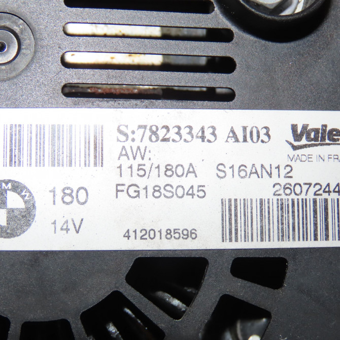 Alternateur occasion B.M.W. SERIE 3 VI Phase 1 11-2011->... 320d 184ch 12318578608 6