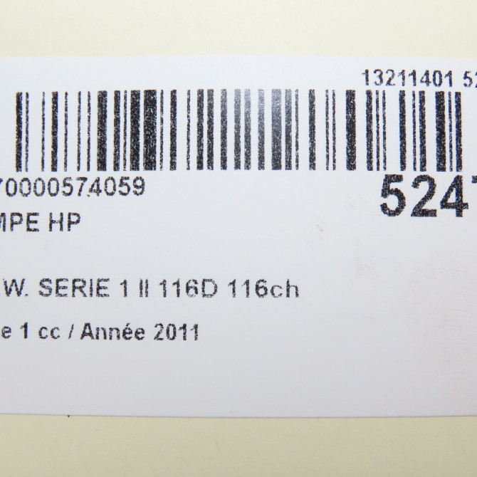 Pompe hp occasion B.M.W. SERIE 1 II Phase 1 08-2011->06-2015 116D 116ch 13518577648 7