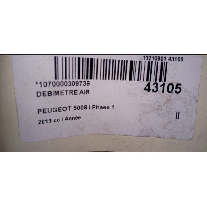 Debimetre air occasion PEUGEOT 5008 I Phase 1 11-2009->12-2013 1920RA 3