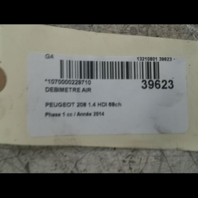Debimetre air occasion PEUGEOT 208 208 Phase 1 2012-03-01->2015-09-30 1.4 HDI 68ch 1920RA 4
