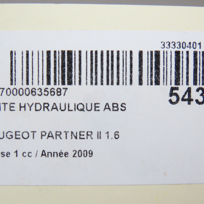 Unité hydraulique ABS occasion PEUGEOT PARTNER II Phase 1 05-2008->03-2012 1.6 HDI 90ch 1607956180 6