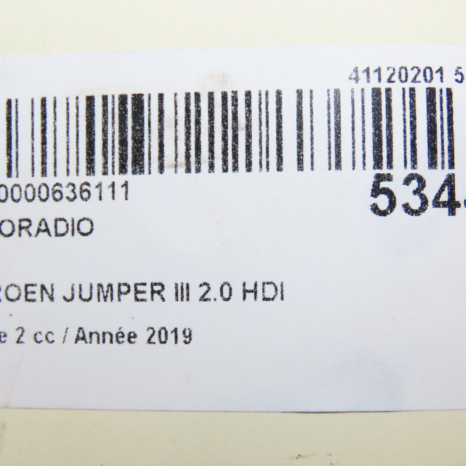 Autoradio occasion CITROEN JUMPER III Phase 2 06-2014->... 2.0 HDI 130ch 5