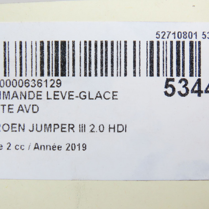 Commande lève-glace porte avant droite occasion CITROEN JUMPER III Phase 2 06-2014->... 2.0 HDI 130ch 5