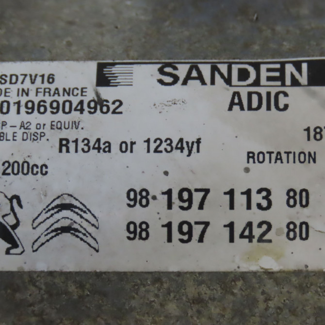 Compresseur air conditionne occasion CITROEN JUMPER III Phase 2 06-2014->... 2.0 HDI 130ch 1671554080 6