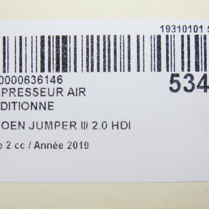 Compresseur air conditionne occasion CITROEN JUMPER III Phase 2 06-2014->... 2.0 HDI 130ch 1671554080 8