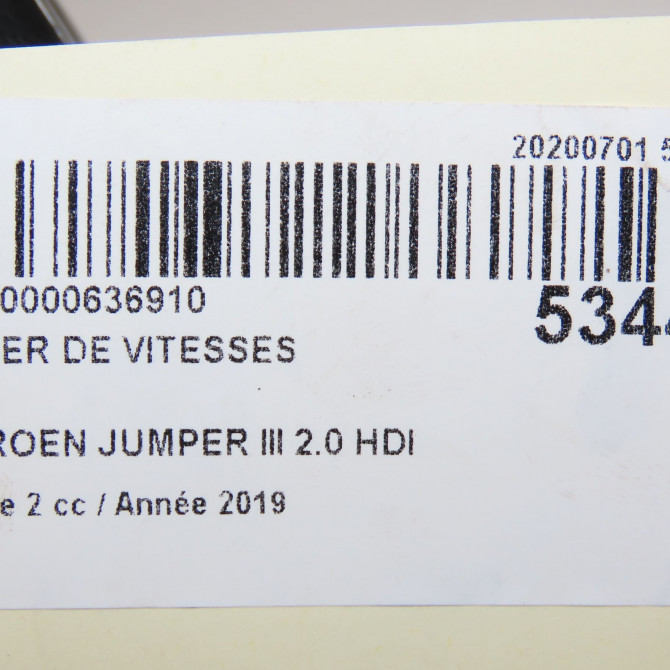 Levier de vitesses occasion CITROEN JUMPER III Phase 2 06-2014->... 2.0 HDI 130ch 1613999080 6