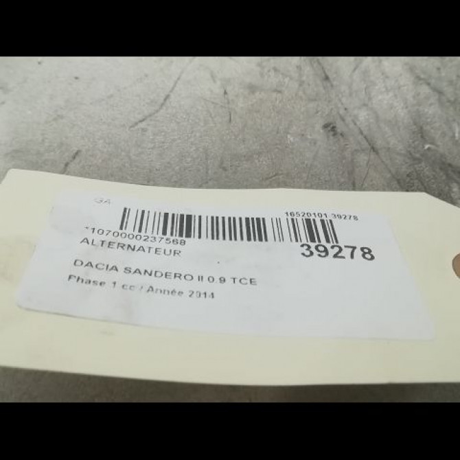 Alternateur occasion DACIA SANDERO II Phase 1 10-2012->... 0.9 TCE 90ch 231002854R 5