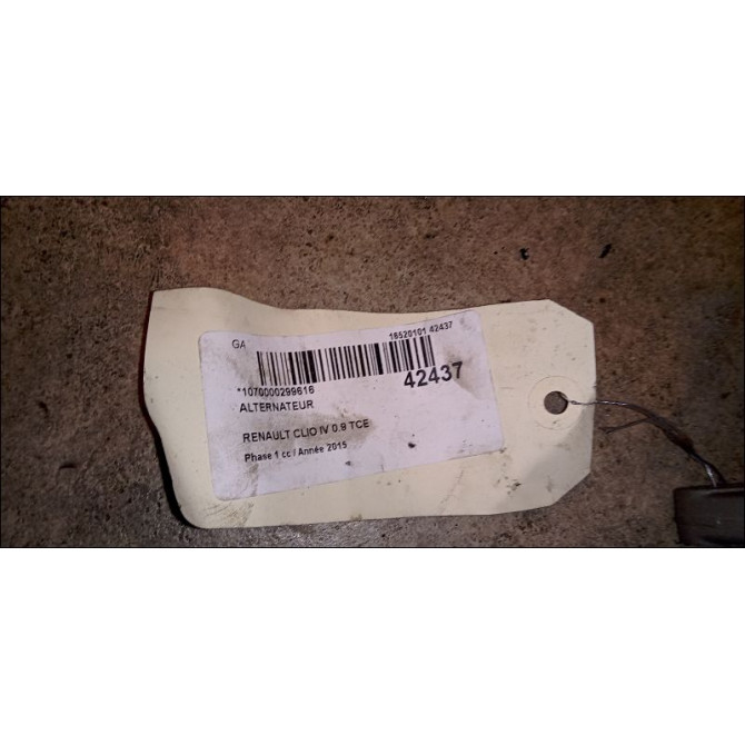 Alternateur occasion RENAULT CLIO IV Phase 1 07-2012->... 0.9 TCE 90ch 231002854R 4