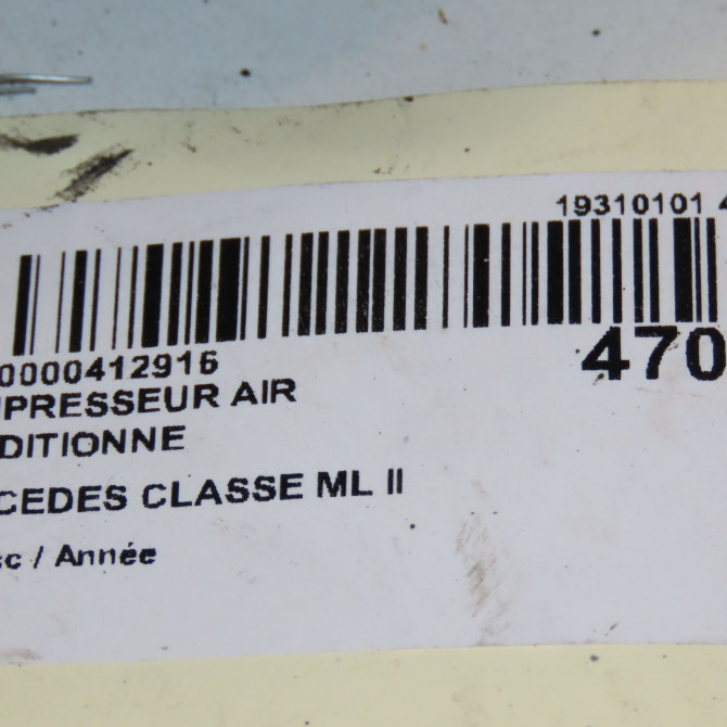Compresseur air conditionne occasion MERCEDES CLASSE ML II phase 1 03-2005->09-2008 22305411 6