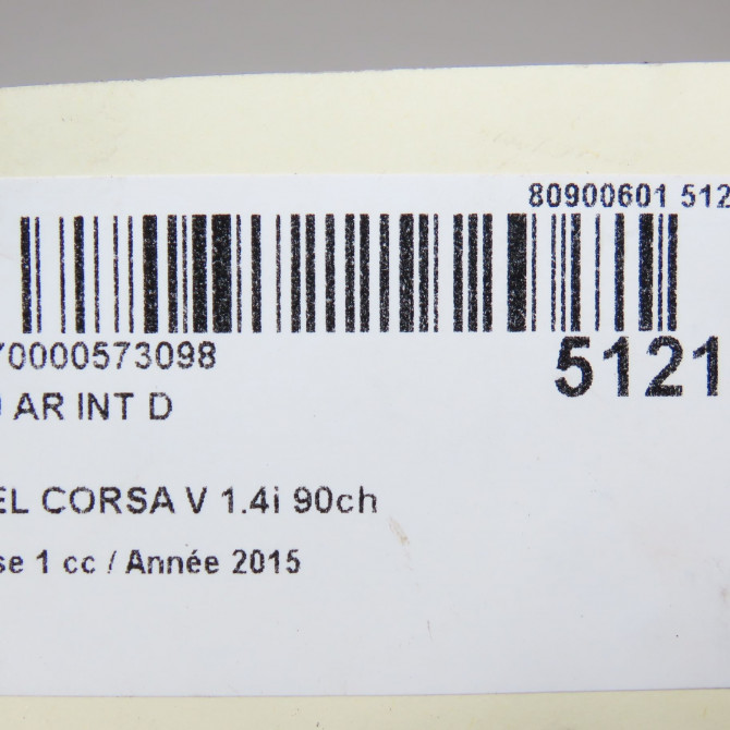 Feu arrière intérieur droit occasion  13454505 6