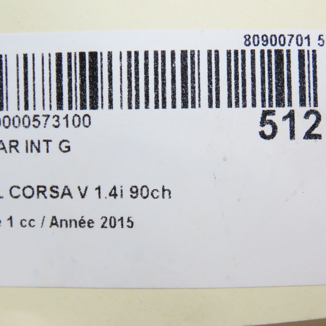 Feu arrière interieur gauche occasion  13454504 6