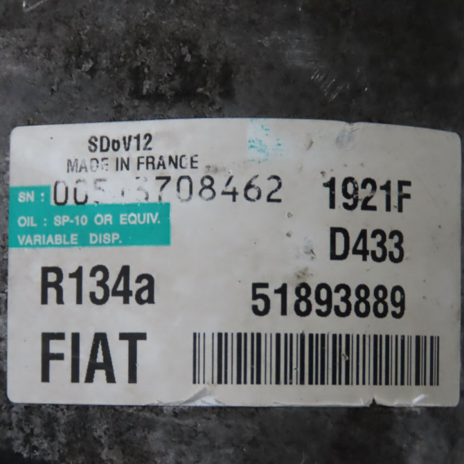 Compresseur air conditionne occasion PEUGEOT BIPPER Phase 1 03-2008->... 1.3 HDI 75ch 1607883080 6