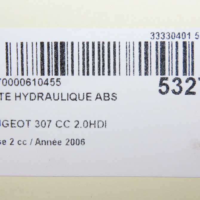 Unité hydraulique ABS occasion PEUGEOT 307 CC Phase 2 06-2005->06-2008 2.0HDI 136ch 4541J3 6