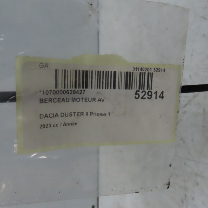 Berceau moteur avant occasion DACIA DUSTER II Phase 1 10-2017->... 544017243R 4
