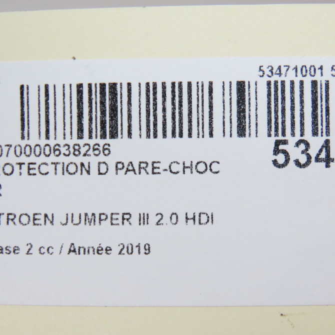 Protection d pare-choc ar occasion CITROEN JUMPER III Phase 2 06-2014->... 2.0 HDI 130ch 5